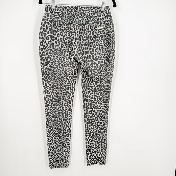 MICHAEL Michael Kors Leopard Print Pants - Black and Gray - Picture 5 of 5